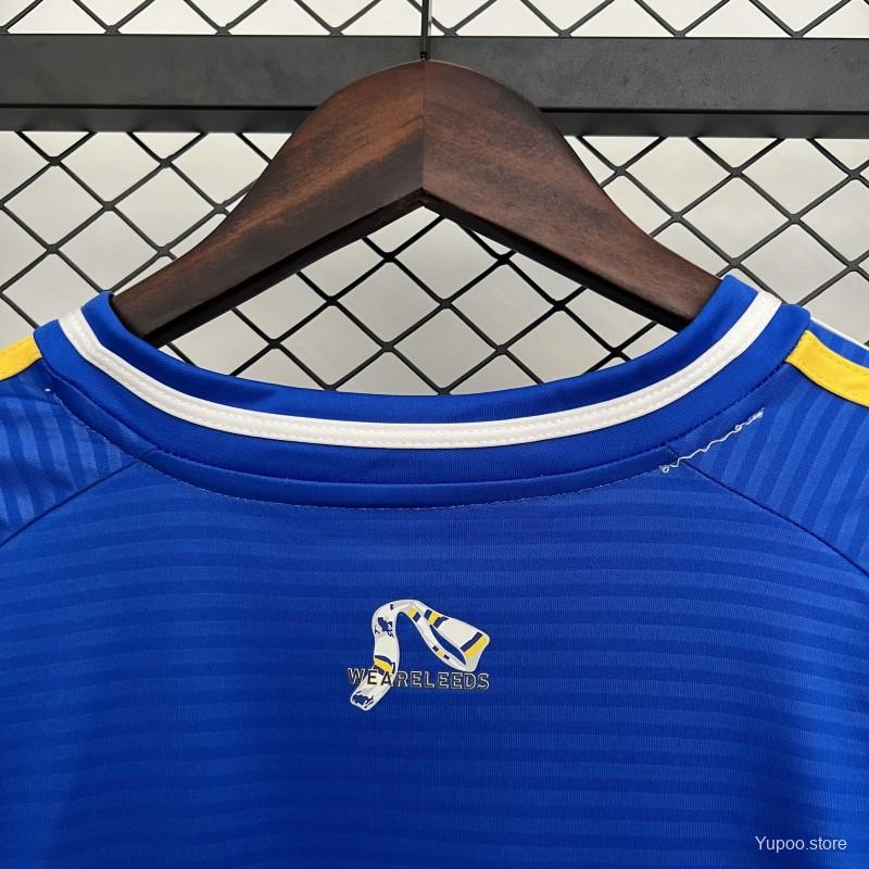 Camisola Leeds-U 2025-26 Alternativa Azul Versão Adepto