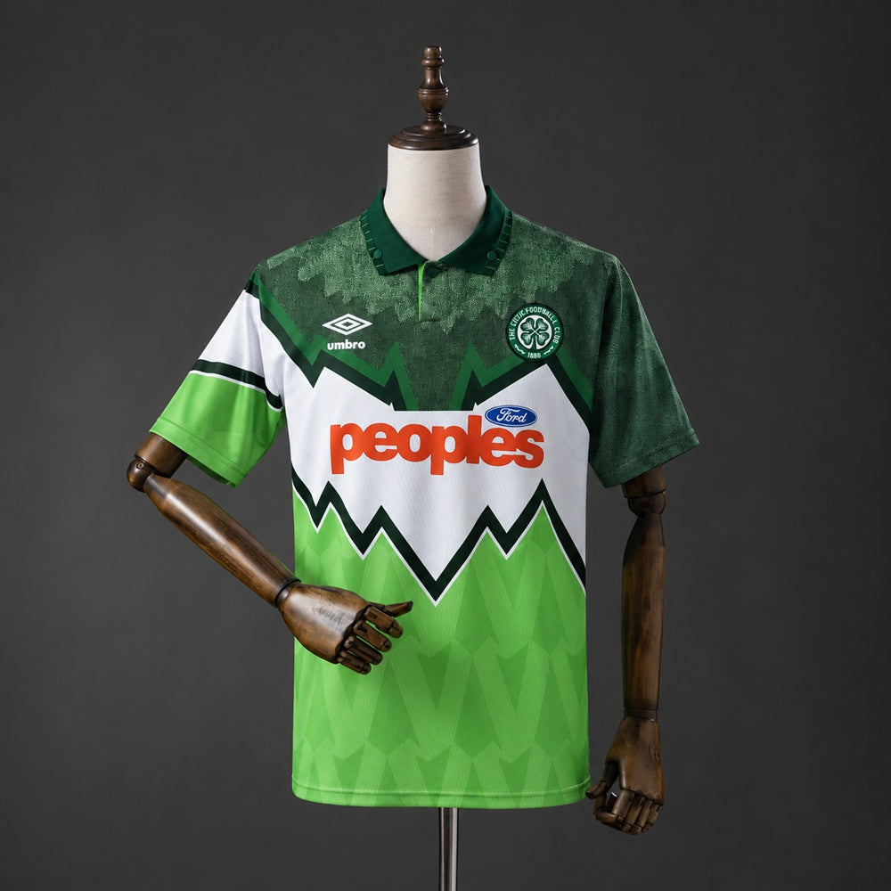 Camisola Celtic FC 1991-92 Alternativa Verde Versão Adepto