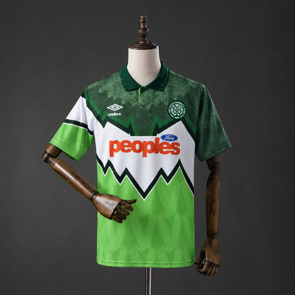 Camisola Celtic FC 1991-92 Alternativa Verde Versão Adepto