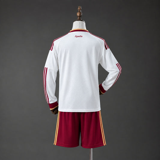 Kit Criança Manga Comprida Espanha 2026 Alternativo Branco
