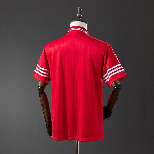 Camisola Real Saragoça 1995-96 Alternativa Vermelha Versão Adepto