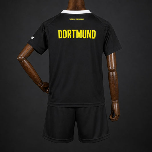 Kit Criança Borussia Dortmund 2026-27 Alternativo Preto