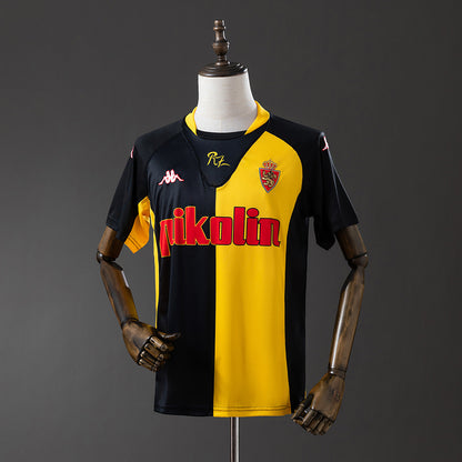 Camisola Real Saragoça 2001-02 Alternativa Preta Versão Adepto