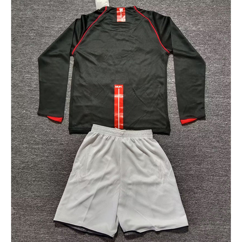 Kit Criança Manga Comprida M-United 2007-08 Alternativo