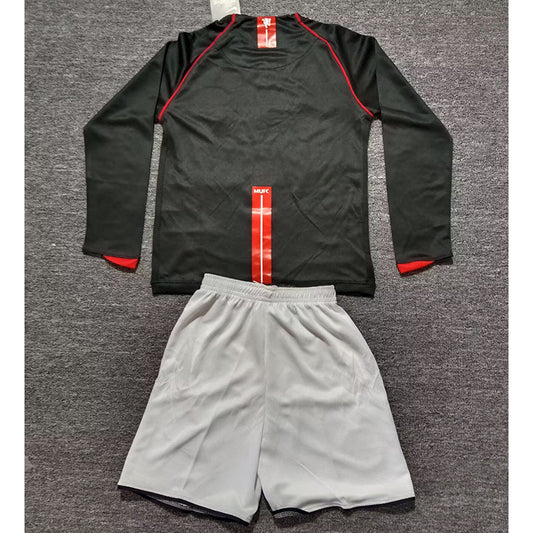 Kit Criança Manga Comprida M-United 2007-08 Alternativo