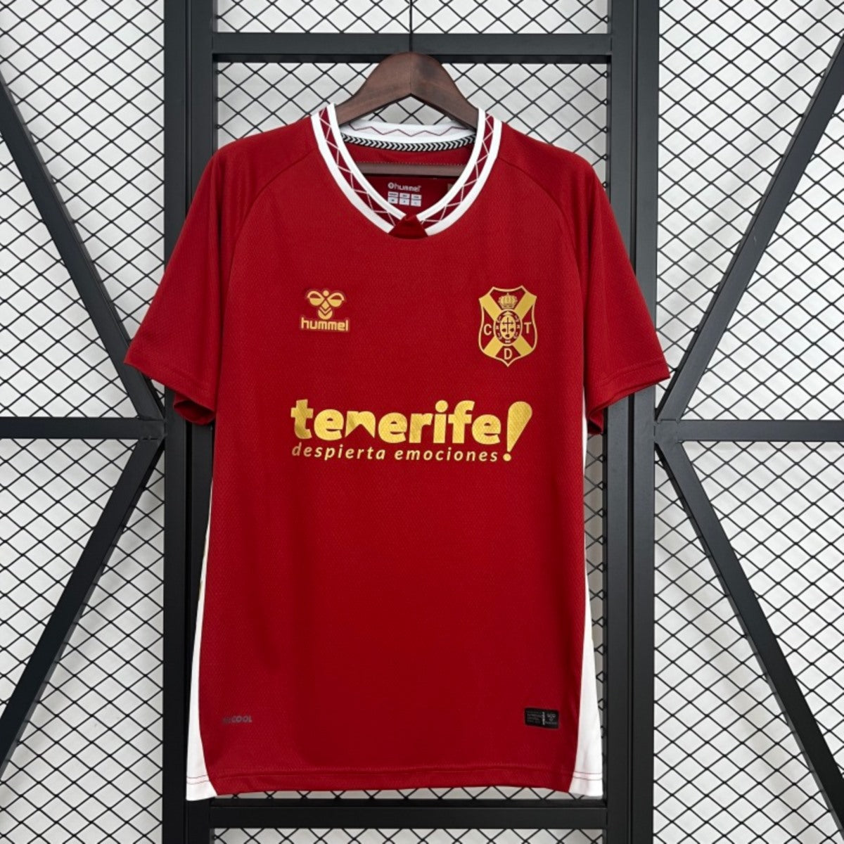 Camisola CD Tenerife 2025-26 Alternativa Vermelha Versão Adepto