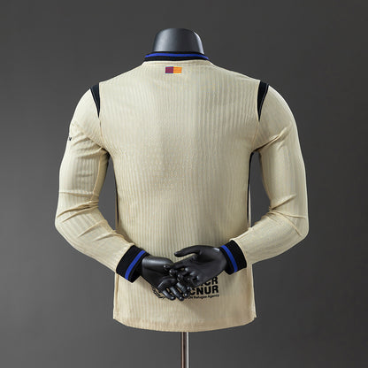 Camisola Manga Comprida FC Barcelona 2025-26 Alternativa Amarela Versão Jogador