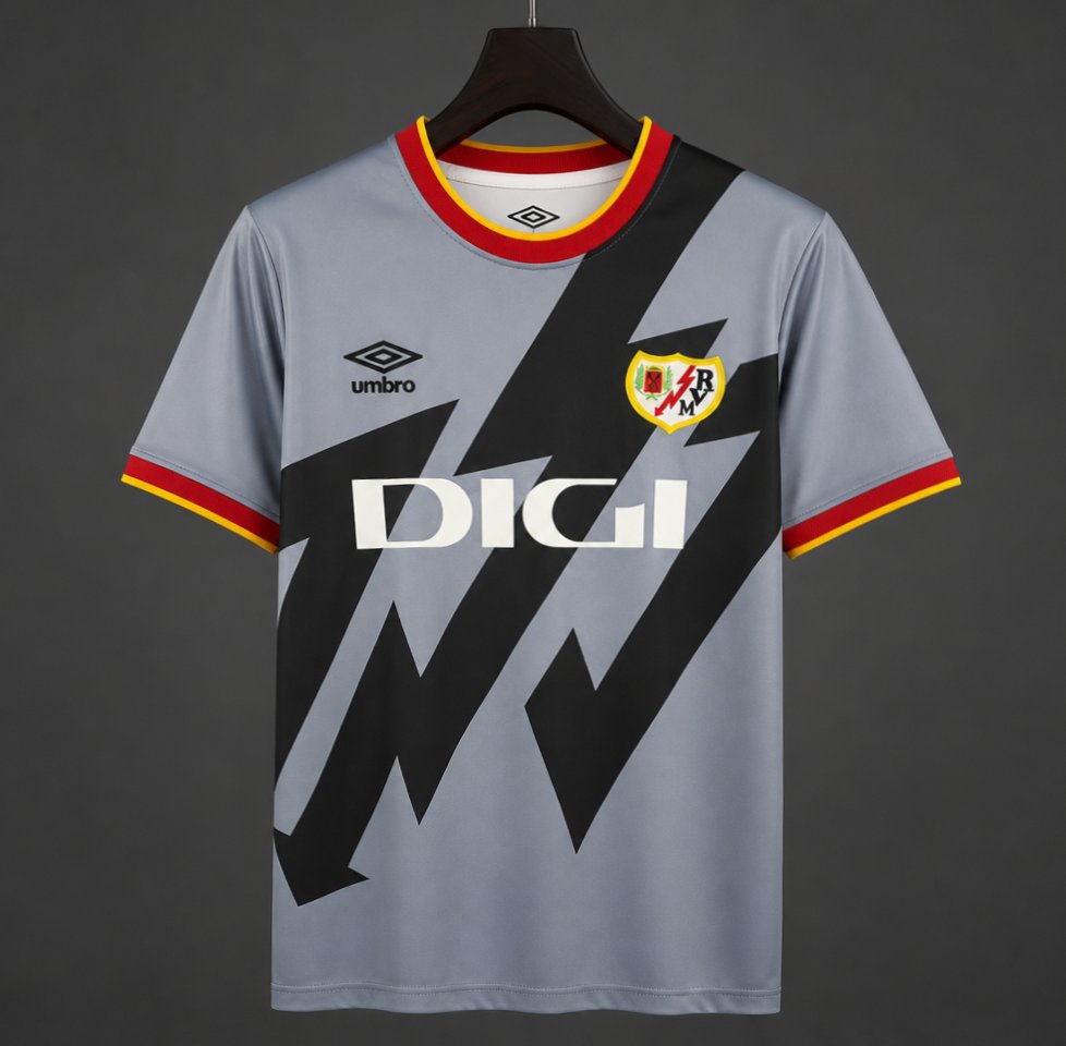 Camisola Rayo Vallecano 2026-27 Alternativa Cinzenta Versão Adepto