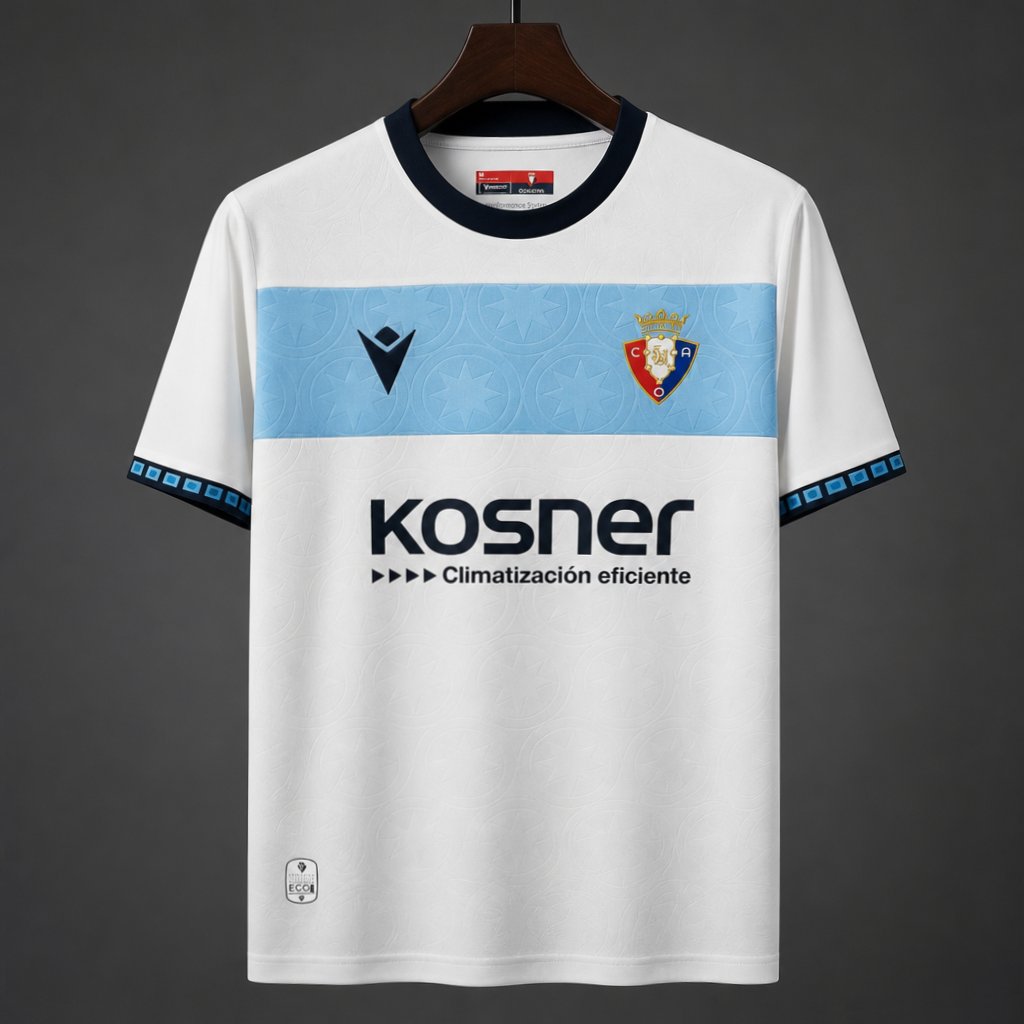 Camisola CA Osasuna 2026-27 Alternativa Branca Versão Adepto