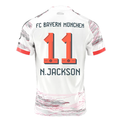 Camisola FC Bayern Munique 2025-26 Alternativa Creme Versão Adepto N.JACKSON #11