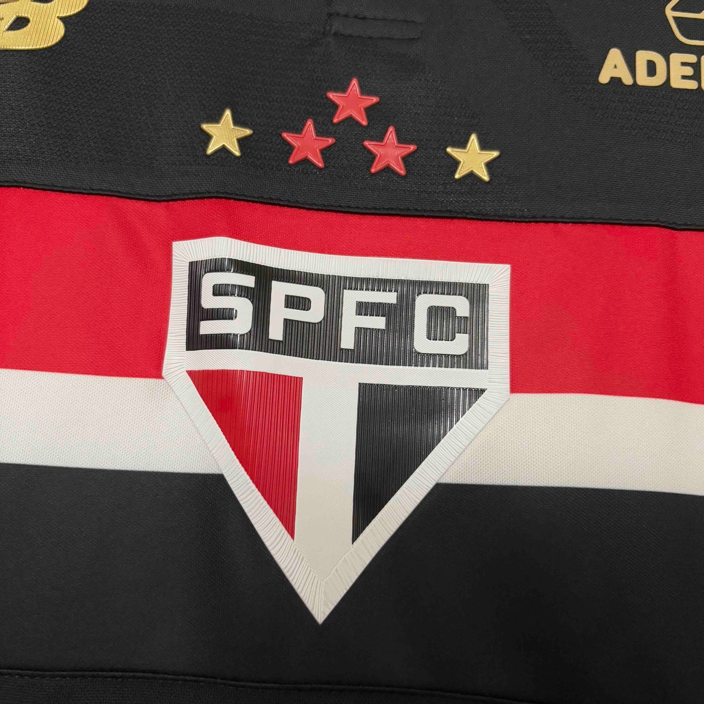 Camisola São Paulo FC 2025-26 Alternativa Preta Versão Adepto Todos Patrocinadores