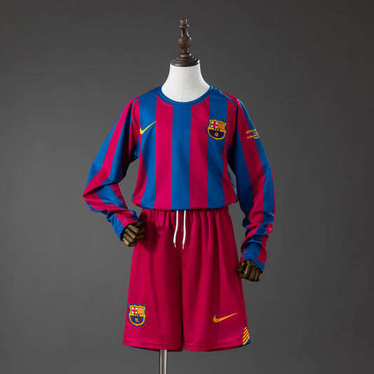 Kit Criança Manga Comprida FC Barcelona 2005-06 Principal