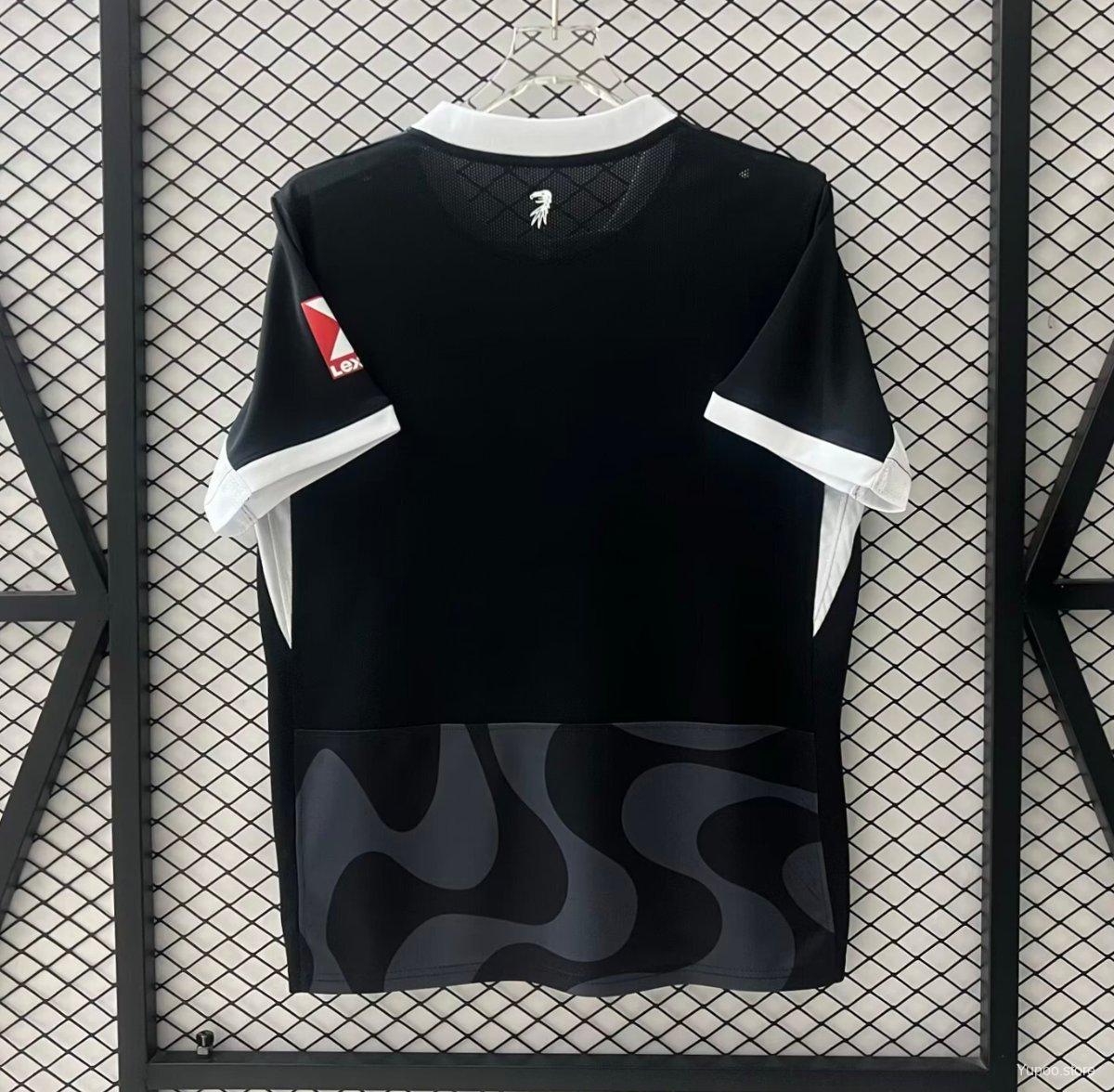 Camisola SC Freiburg 2025-26 Alternativa Preta Versão Adepto