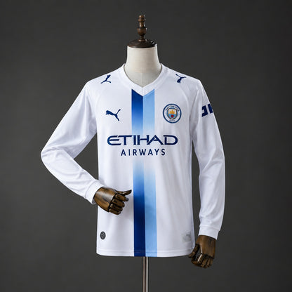 Camisola Manga Comprida MCI 2026-27 Alternativa Branca Versão Adepto
