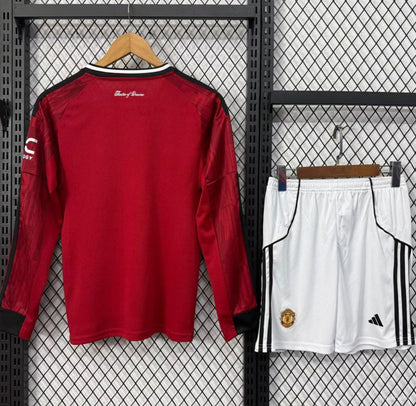 Kit Criança Manga Comprida M-United 2025-26 Principal