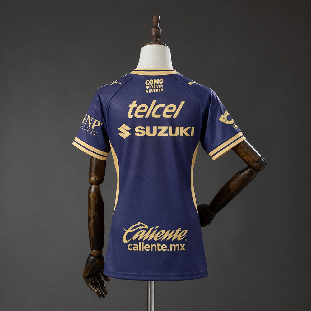 Camisola UNAM Pumas 2026-27 Alternativa Azul Versão Mulher