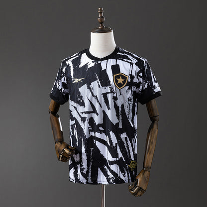 Camisola Botafogo-RJ 2025-26 Alternativa Preta/Branca Lisa Versão Adepto