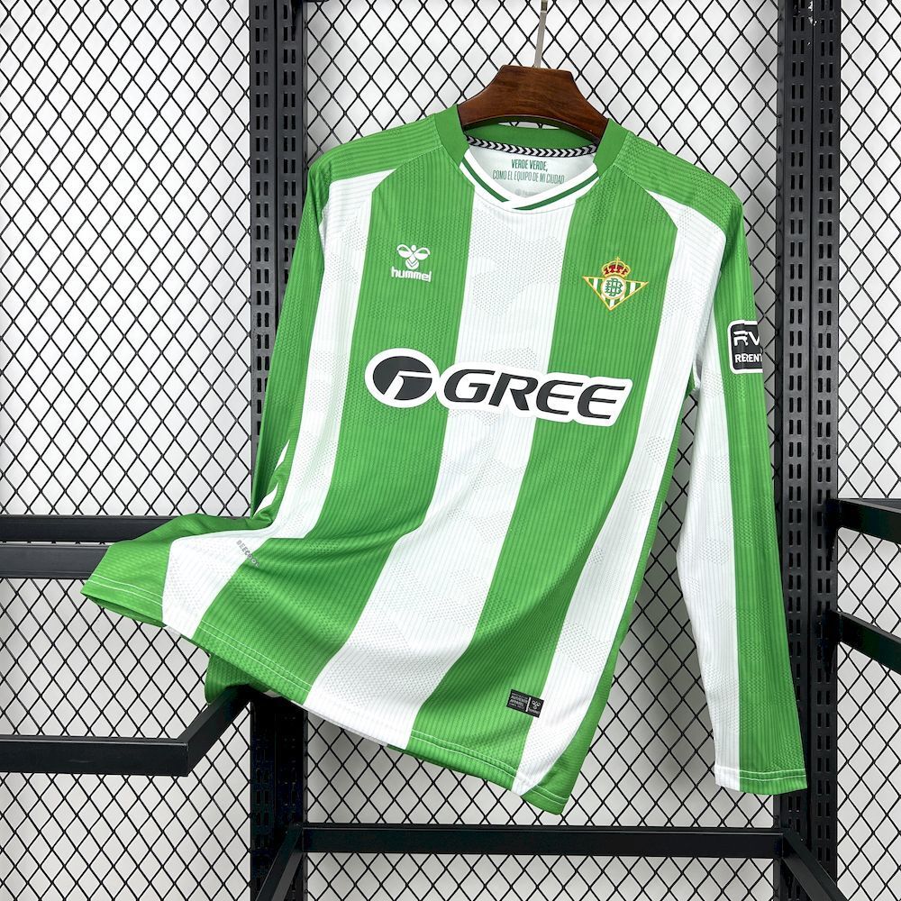 Camisola Manga Comprida Real Betis 2025-26 Principal Versão Adepto