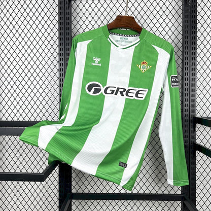 Camisola Manga Comprida Real Betis 2025-26 Principal Versão Adepto