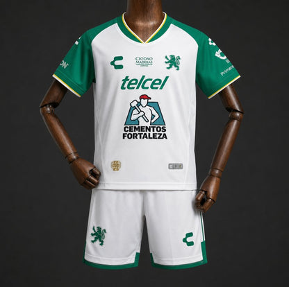 Kit Criança Club Leon 2026-27 Alternativo Branco