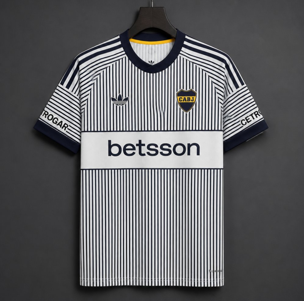 Camisola CA Boca Juniors 2026-27 Alternativa Riscas Versão Adepto