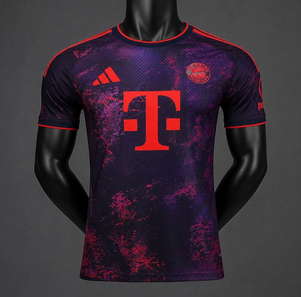 Camisola FC Bayern Munique 2026-27 Alternativa Azul Versão Jogador