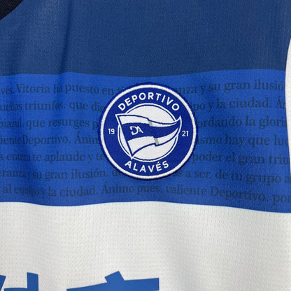 Camisola Deportivo Alaves 2025-26 Alternativa Branca Versão Adepto