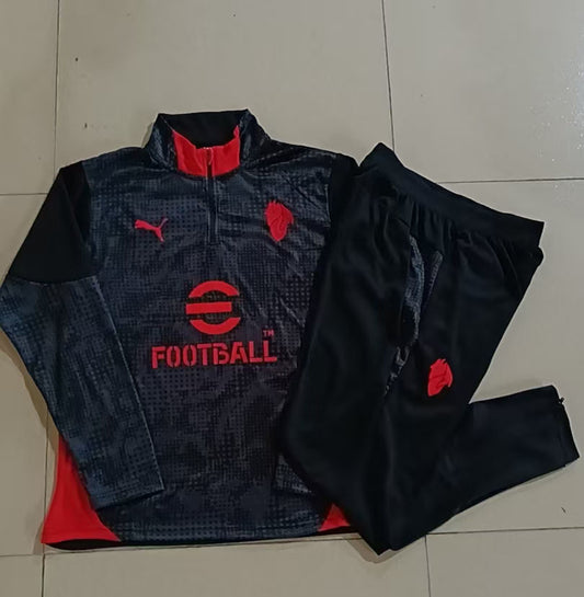 Fato de Treino Ac Milan 2025-26 - Camisola com Fecho