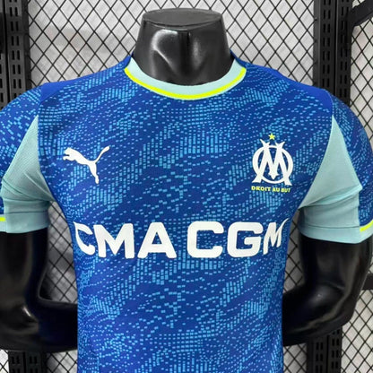Camisola Olympique Marselha 2025-26 Alternativa Azul Clara Versão Jogador