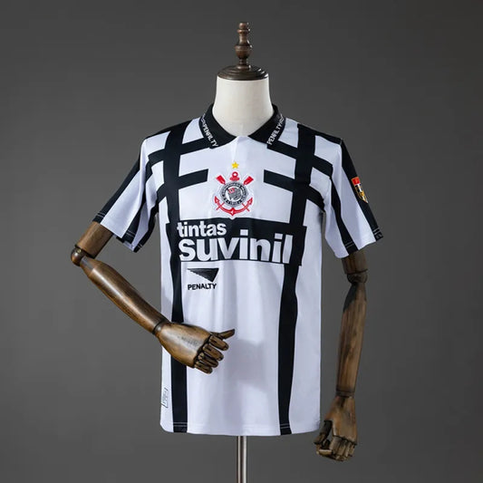 Camisola SC Corinthians 1996-97 Alternativa Branca Versão Adepto