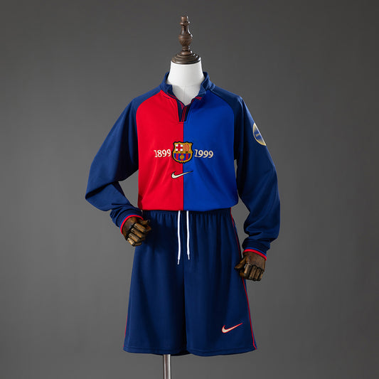 Kit Criança Manga Comprida FC Barcelona 1999-00 Principal