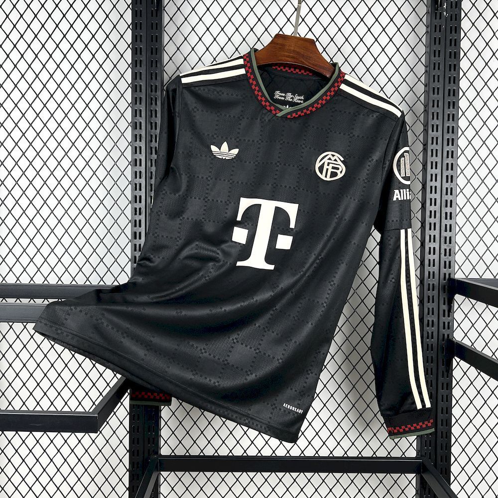 Camisola FC Bayern 2025-26 Alternativa Preta Versão Adepto