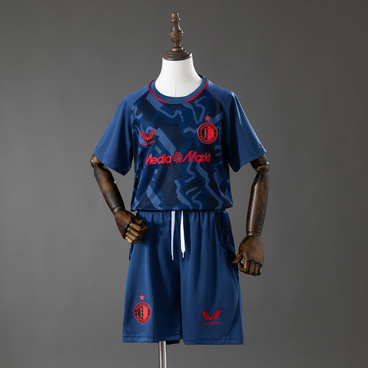 Kit Criança Feyenoord 2026-27 Alternativo Azul