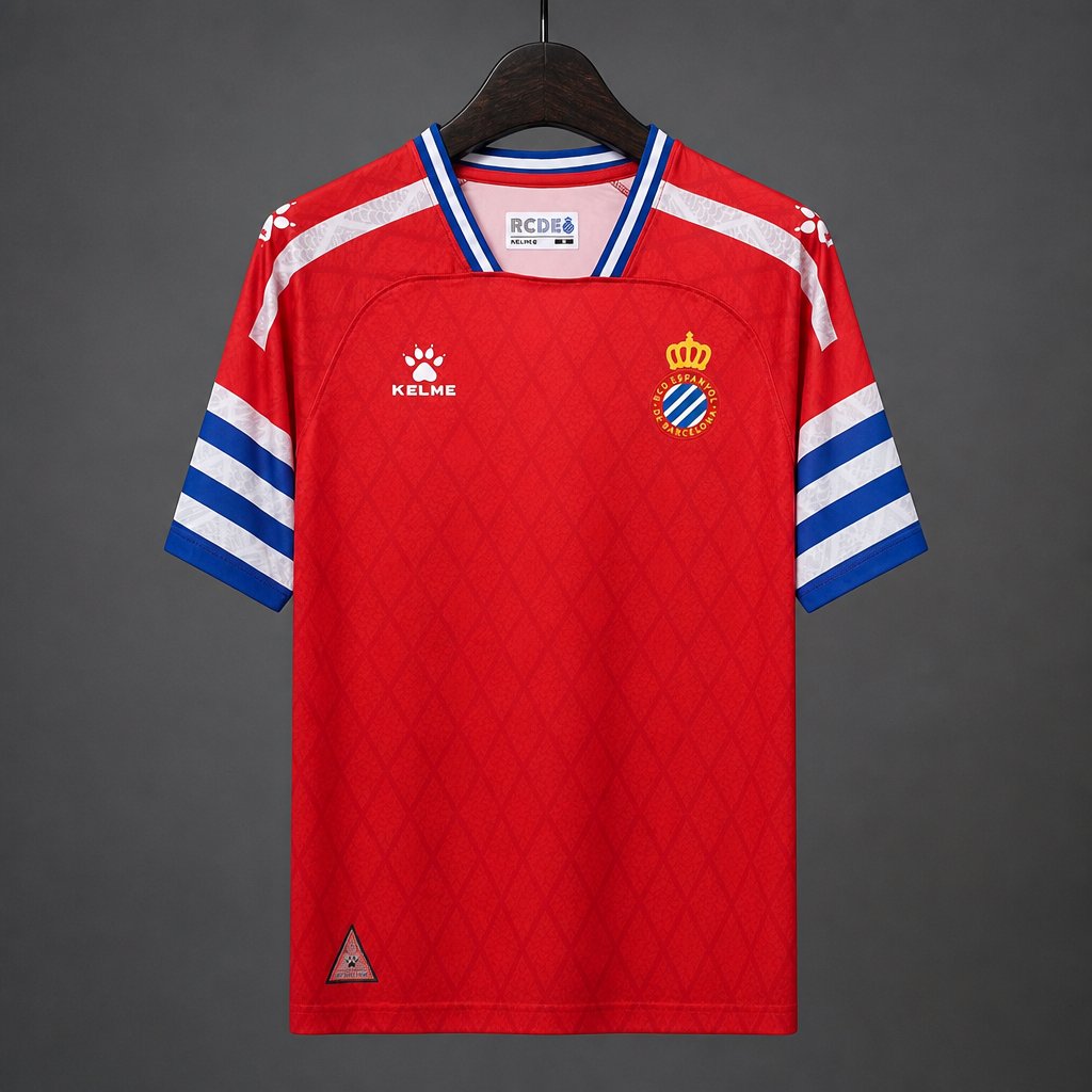 Camisola RCD Espanyol 2026-27 Alternativa Vermelha Versão Adepto