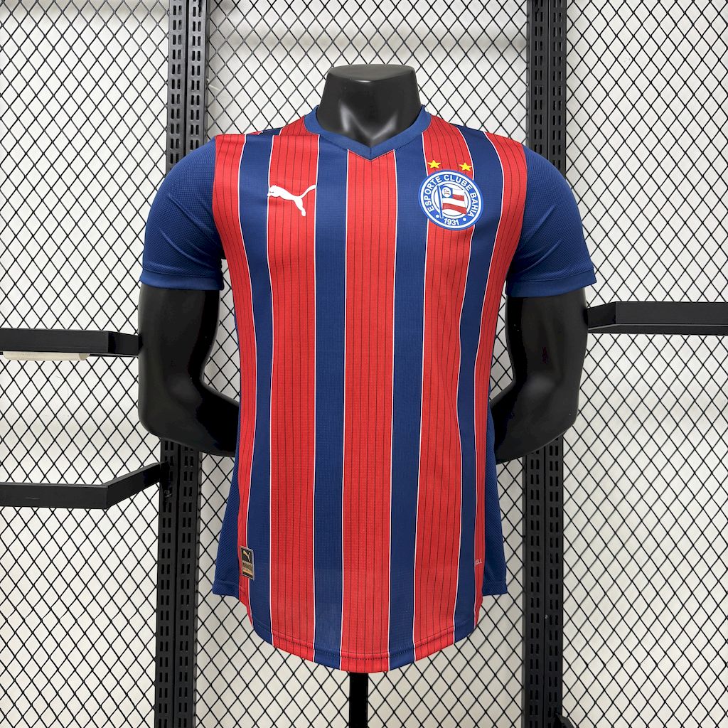 Camisola EC Bahia 2025-26 Alternativa Vermelha/Riscas Versão Jogador