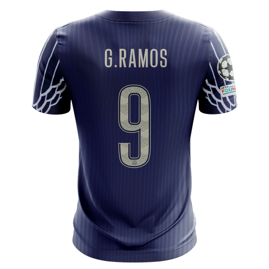 Camisola FC Paris Saint-Germain 2024-25 Alternativa Azul UCL Versão Adepto G. RAMOS #9