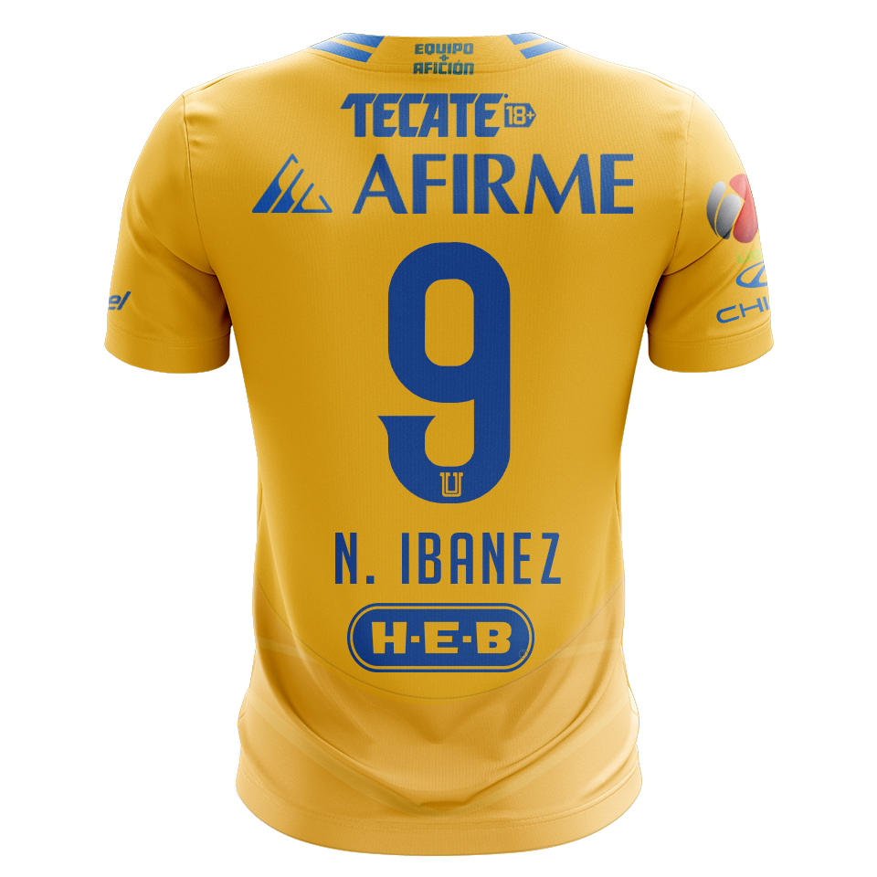Camisola Tigres 2024-25 Principal Versão Adepto N. IBANEZ #9