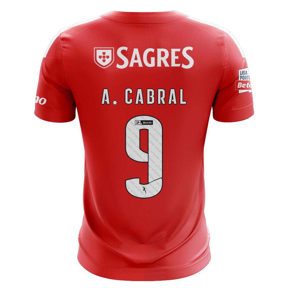 Camisola S.L.B. 2024-25 Principal Versão Adepto A. CABRAL #9