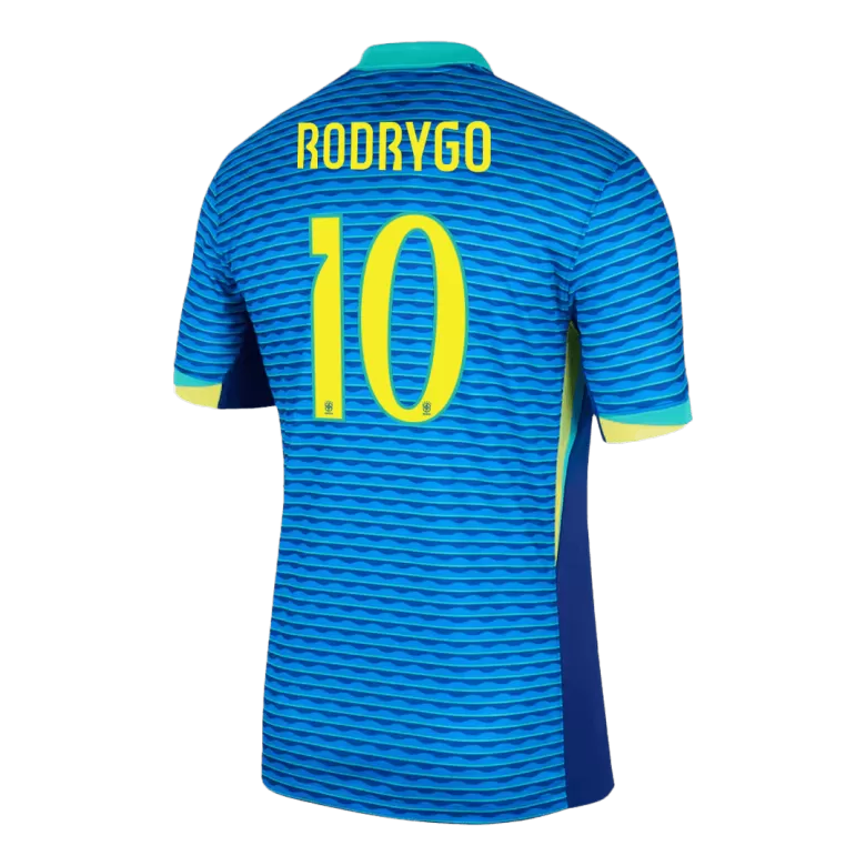 Camisola Brasil 2024 Alternativa Azul Versão Adepto RODRYGO #10