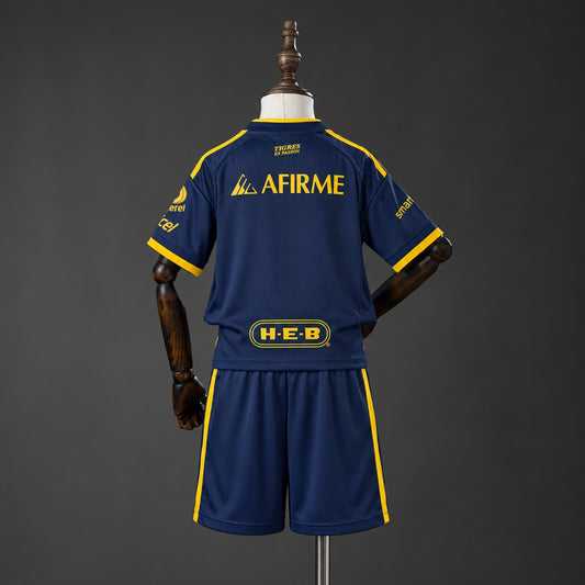 Kit Criança Tigres UANL 2026-27 Alternativo Azul