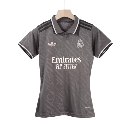 Camisola Real Madrid CF 2024-25 Alternativa Preta Versão Mulher