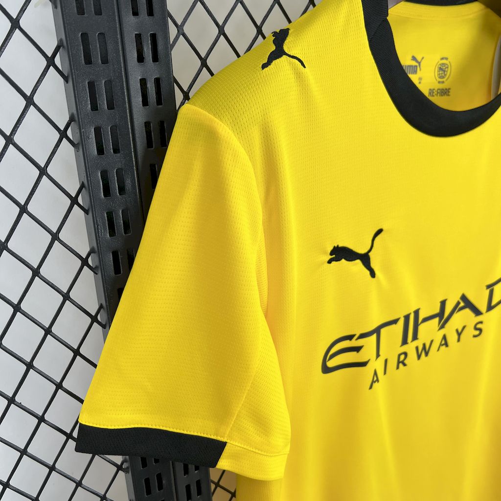 Camisola Girona FC 2025-26 Alternativa Amarela Versão Adepto