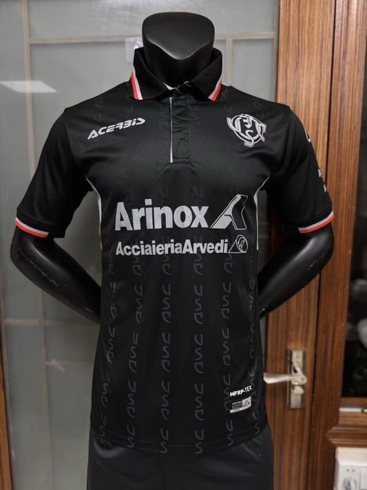 Camisola US Cremonese 2025-26 Alternativa Preta Versão Jogador