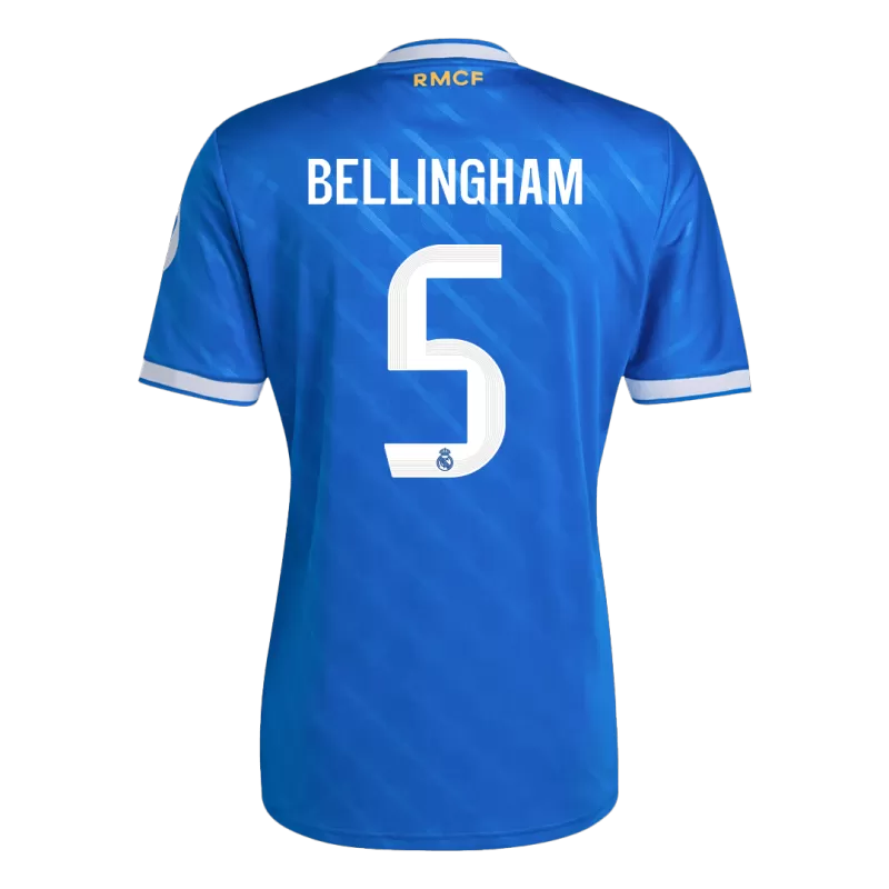 Camisola Real Madrid CF 2025-26 Alternativa Azul Versão Adepto BELLINGHAM #5