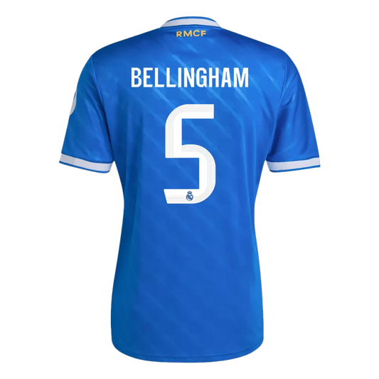 Camisola Real Madrid CF 2025-26 Alternativa Azul Versão Adepto BELLINGHAM #5