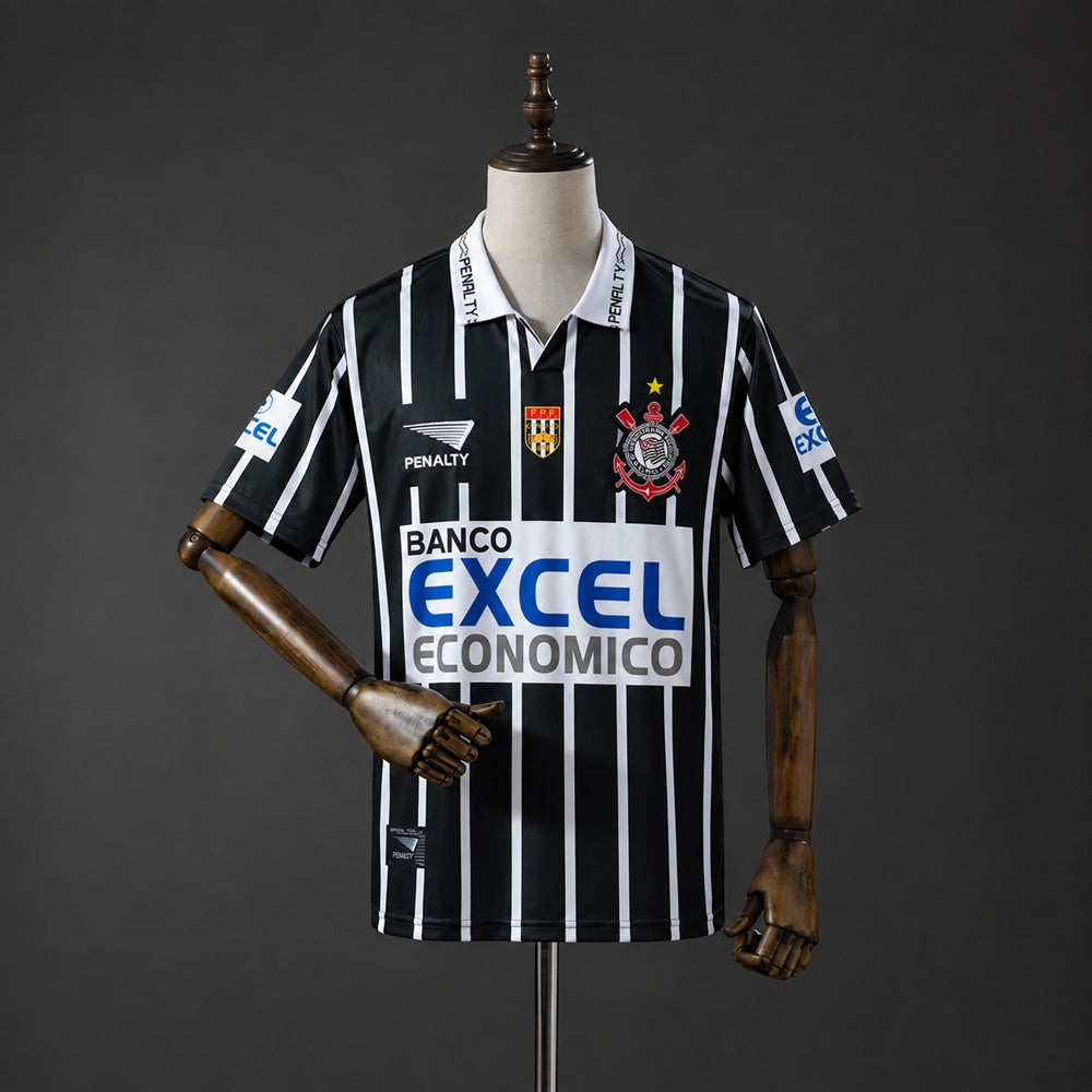 Camisola SC Corinthians 1998-99 Alternativa Preta Versão Adepto