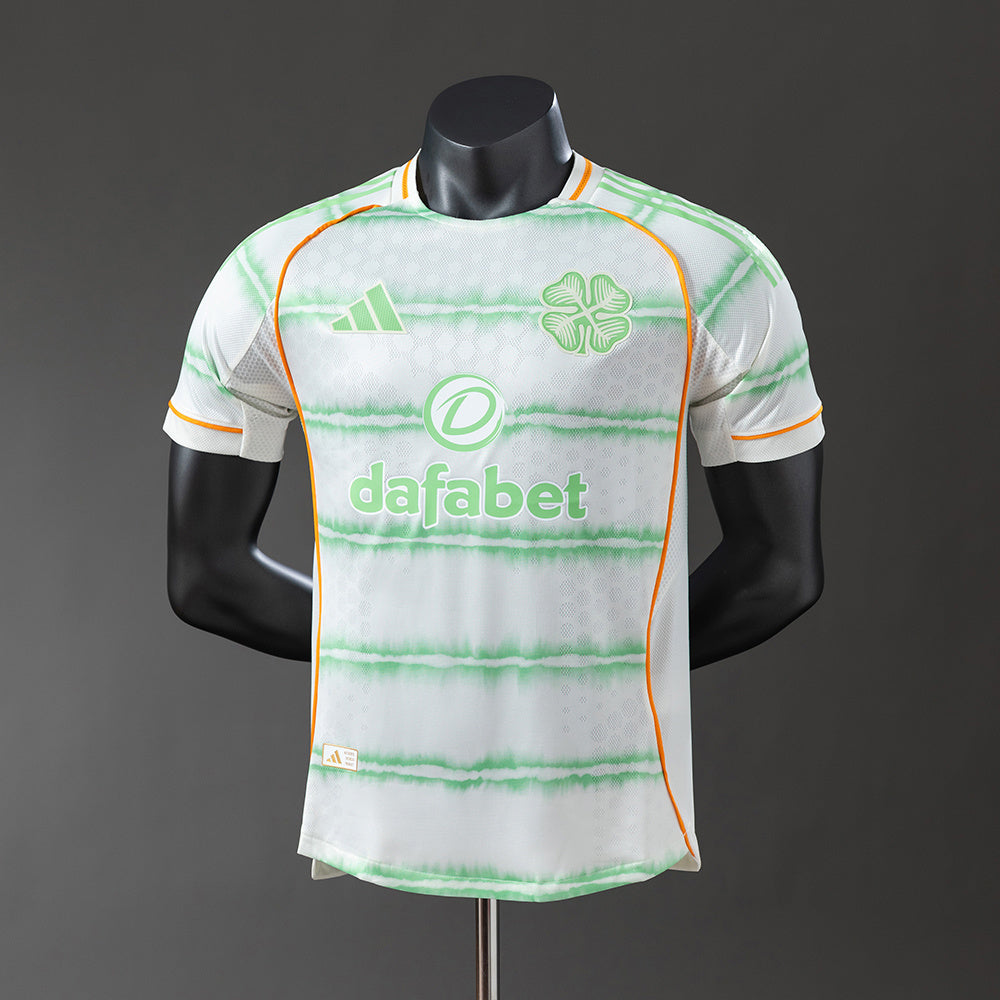 Camisola Celtic FC 2025-26 Alternativa Branca Versão Jogador