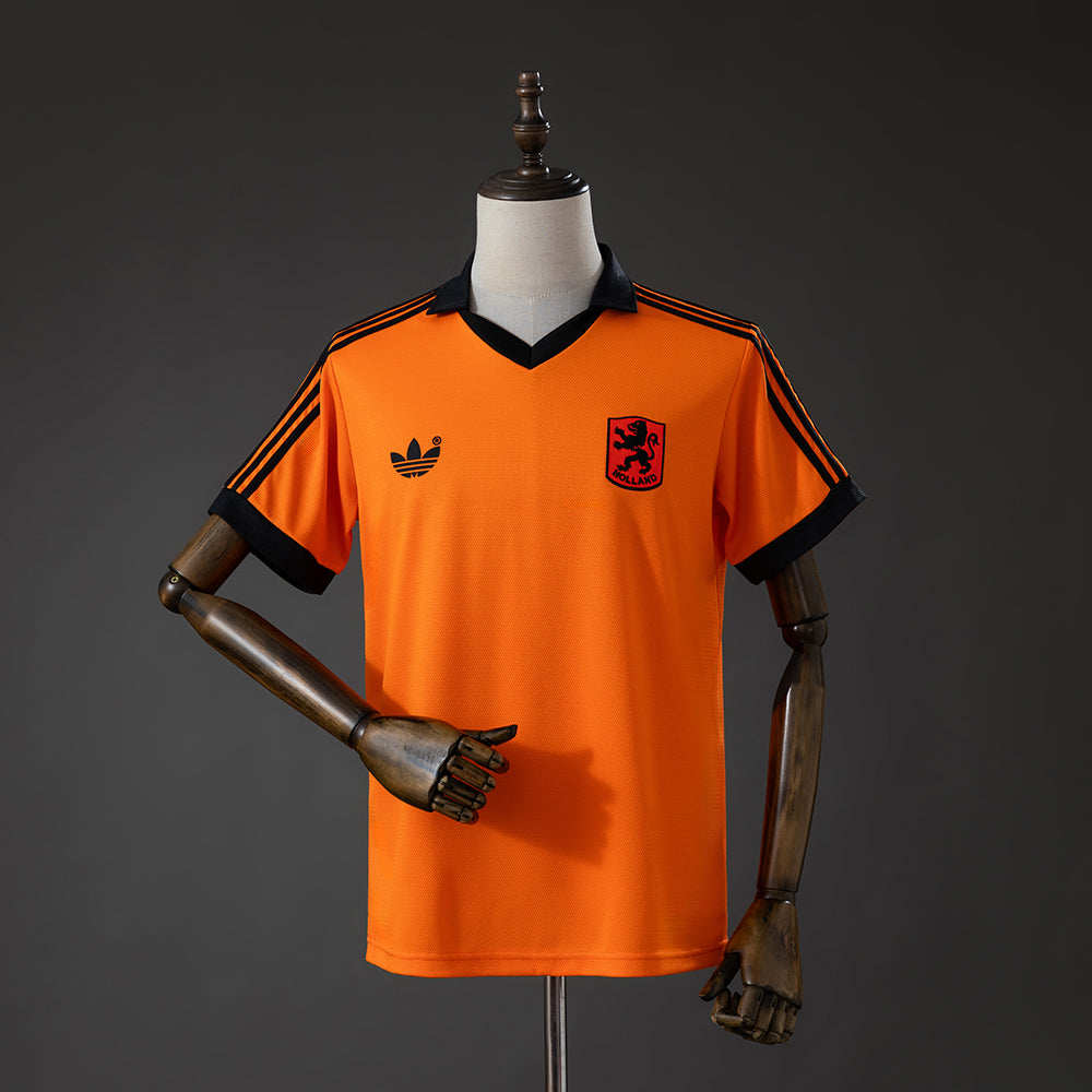 Camisola Paises Baixos 1980 Principal Versão Adepto