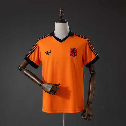 Camisola Paises Baixos 1980 Principal Versão Adepto