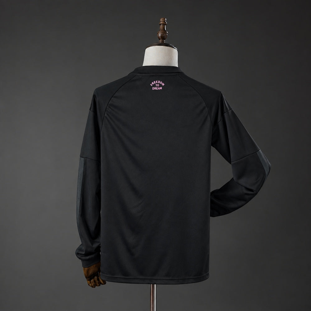 Camisola Manga Comprida Inter Miami CF 2026-27 Alternativa Preta Versão Adepto